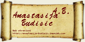 Anastasija Budišić vizit kartica